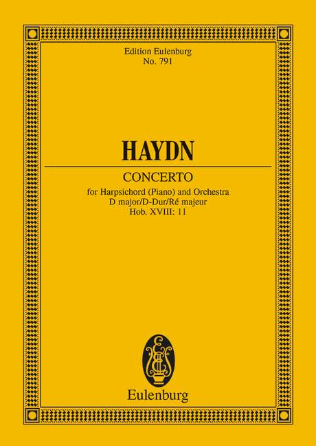 Haydn: Concerto D major Hob. XVIII: 11 (Study Score) published by Eulenburg